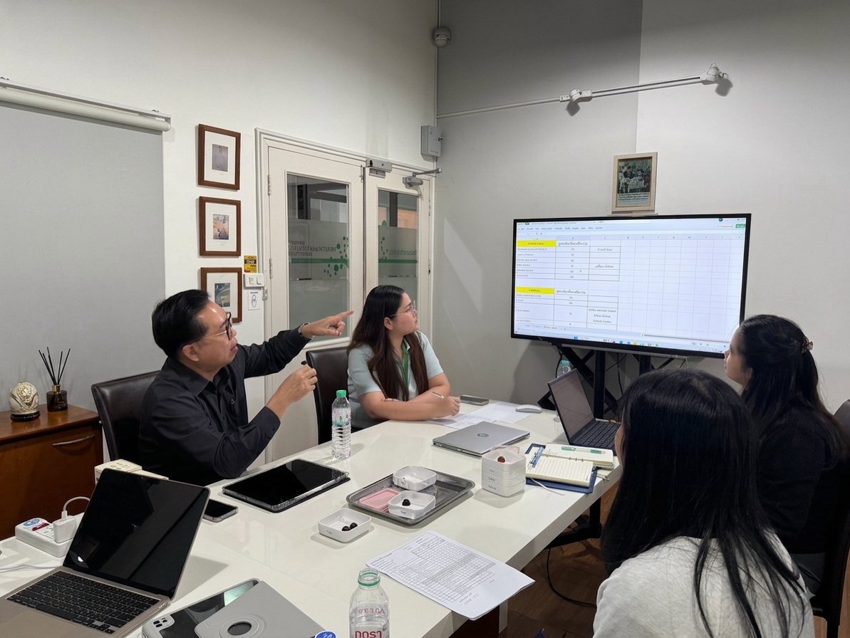 SARAAN formulation team reviewing ingredients and product samples during a working session